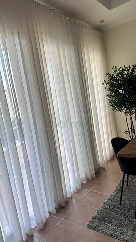 Off white color curtains for 2 big windows total 4 pieces