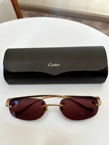 Cartier Rimless Sunglasses with Cases - Mens