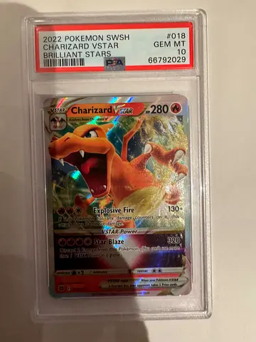 Pokemon Brilliant Stars Charizard V PSA 10