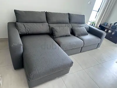 Great Condition IKEA Eskilstuna L shape sofa bed with storage