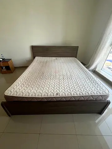 King Size Bed Frame with Mattress - Good Condition