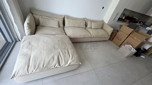 L-Shaped feather 🪶 filled Sectional sofa
