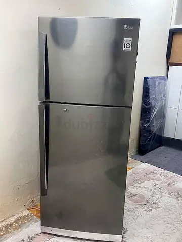 Well-maintained LG Top Freezer Refrigerator - Stainless Steel