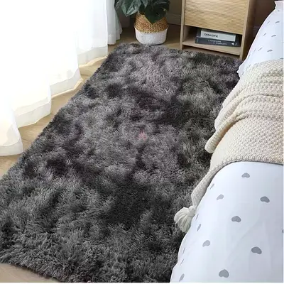 ✨ Cloud-Soft Tie-Dye Plush Rug 🧸 | Non-Slip Shaggy Decor 🌈🏡
