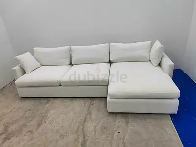 Lounge Deep crate and barrel four seater lshape sofa