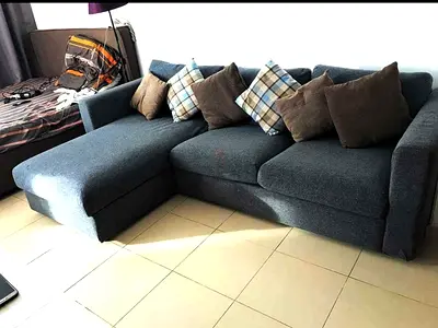 Ikea vimle L-shaped 3-seater Fabric Sofa with Chaise - Dark Grey