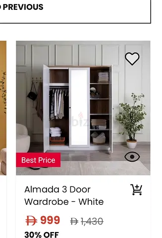 Wardrobe, brand new, 4 doors