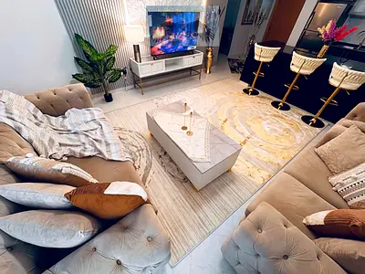 Fully furnished panoramic view open kitchen prime location close to all services ready to move in