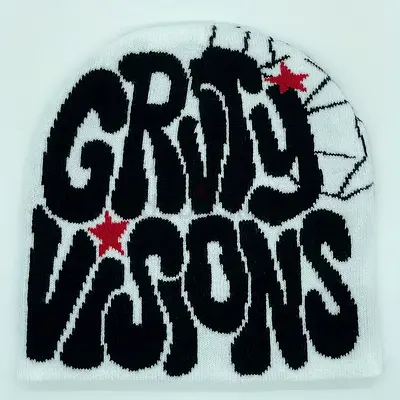 🧢 Knit Beanie Hat GRVTY VISIONS ❄️ | Cozy Ear Protection 🧣 | Stylish Jacquard Design ✨