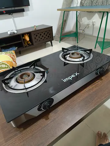 Impex 2-Burner Glass Top Gas Stove - Good Condition