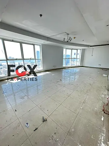 2BR apartment in Al Bustan, 3 baths, balcony, panoramic view, large kitchen, wardrobes, free A/C & parking.