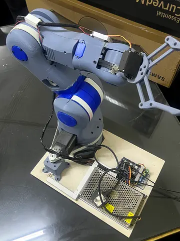 6‑Axis Educational/Light Industrial Robotic Arm Arduino mega and Power Supply