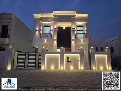فيلا فاخرة للبيع في الحليو 2 بعجمان تصميم عصري راقٍ وتشطيبات سوبر ديلوكس موقع مميز قريب من جميع الخدمات مساحات واسعة غرف ماستر متعددة مجلس وصالات كبير