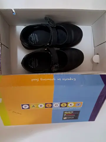 Pablosky school shoes black for girl