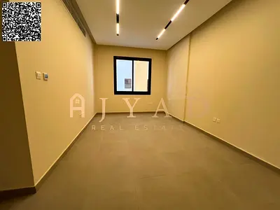 Free month, 2BR hall first occupancy in Al Jurf 3, new building, built-in wardrobes, central AC, balcony, 2 baths, high-end finish, spacious, easy Dub