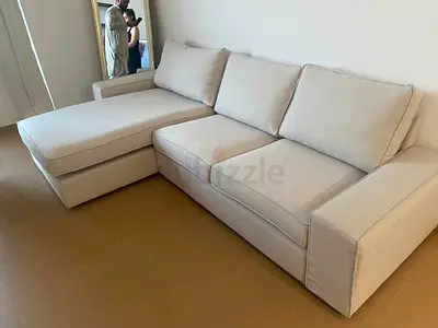 Ikea kivik L shape sofa beige