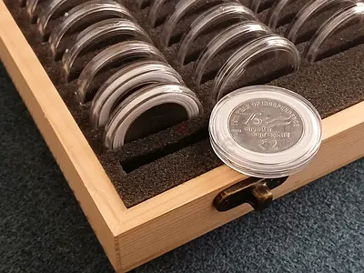 Coins Display Case with foam inserts