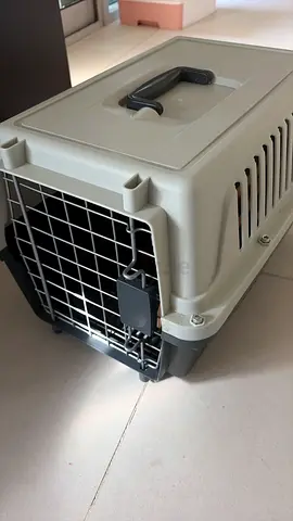 2 pcs Hard-sided Plastic Pet Carrier — Travel-Friendly Cat/Dog Crate (Medium)