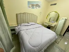 One-bedroom apartment with a living room in Al Taawun / fully furnished / close to the Dubai exit /