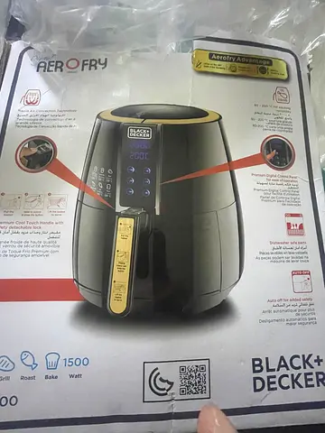 Black+Decker AeroFry Air Fryer - 1500W (Like New, Boxed)