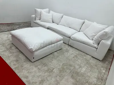 Still brand new marina home luscious sofa with footstool