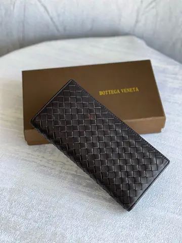 Bottega Veneta Intrecciato woven long wallet