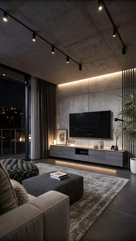 Modern TV Unit with Integrated Lighting Luxury Look Custom Made