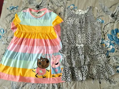 Both for 30 AED Beautiful Summer kids dresses for 3-5 years old girl in perfect condition Al barsha