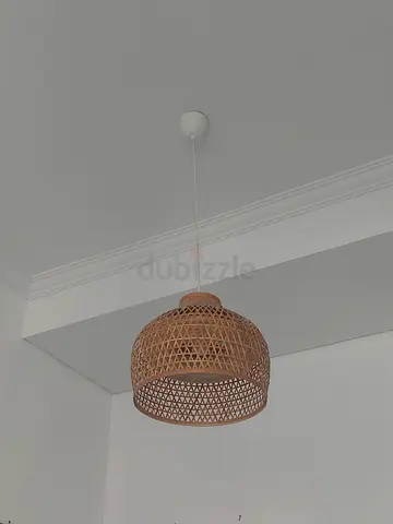 Woven Rattan Pendant Light - Single Hanging Lamp