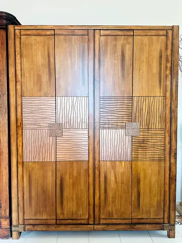 Couple Wooden Wardrobe Cabinet 4 Doors