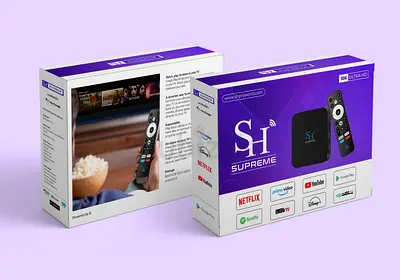 Supreme SH Android TV Box with Remote - 4K Streaming Media Player (Brand New in Box)