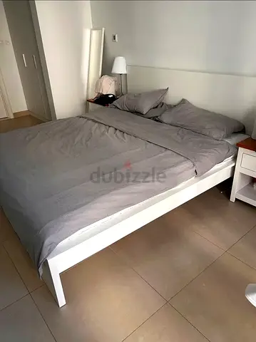IKEA MALM King Size Bed + 2 Storage Drawers + Mattress