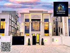 Villa for sale in Ajman | Al Helio 2 area | 5 bedrooms, majlis, 2 living rooms, and roof terrace | F