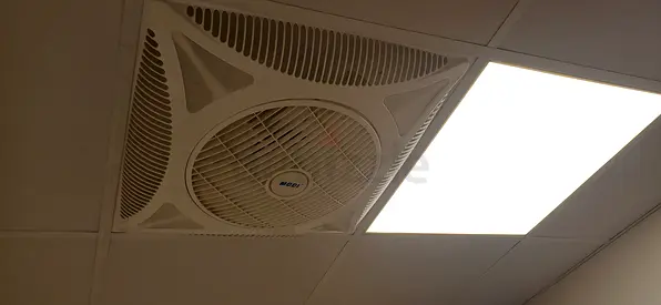 Ceiling-mounted exhaust/ventilation fan (installed condition)