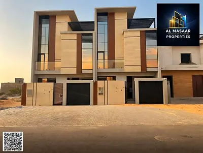 Modern townhouse for sale in Al Helio 2 – Ajman | 5 master bedrooms + roof | Includes electricity,