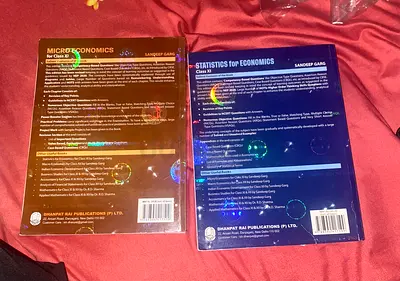 Set of 2 Economics Textbooks by Sandeep Garg (Microeconomics  Statistics for Economics) for Grade11