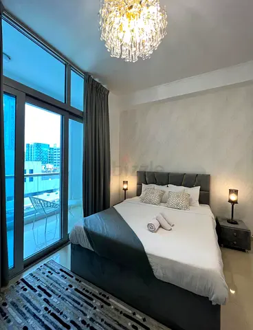Bed with two side tables