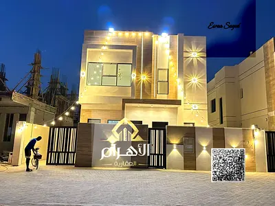 Luxury villa for sale in Al Helio, Ajman | 4 master bedrooms with built-in wardrobes | 10% down payment | Registration fees included | Freehold owners