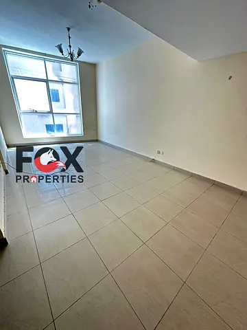 1BR apartment in Al Bustan Tower, spacious, master room, 2 baths, balcony, panoramic view, large kitchen, wardrobes, free A/C & parking.