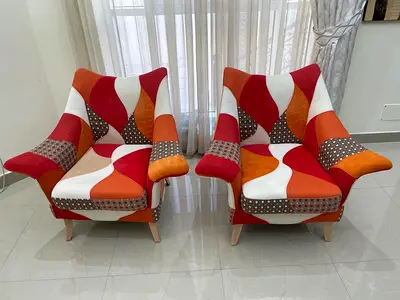 Pair of Colorful Retro Armchairs — Good Condition