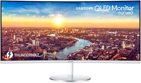 Samsung 34 Curved QLED Ultrawide Monitor (Thunderbolt) - White