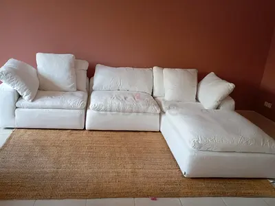 Same like new condition marina home luscious sofa with footstool