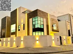 Corner Villa on Two Streets for Sale in Al Helio 2 Ajman | 6 Master BR + Pergola | Near Mosque &amp;