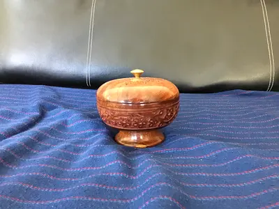 Engraved 5” Wooden Incense Burner