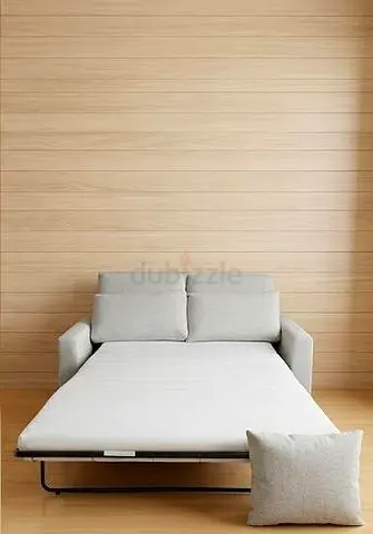 Vimle Compact grey sofa bed with mattress - good condition