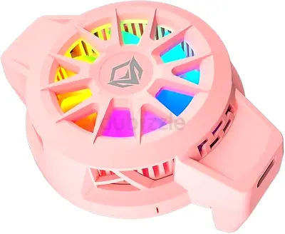 Meetion Mobile Phone Cooling Back Clip CP100 Rapid Cooling Supper Slint RGB Light Design (Pink)