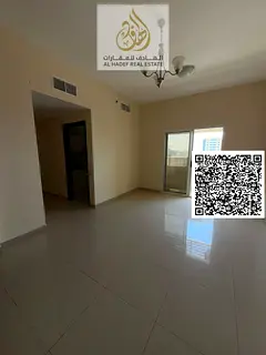 Two bedrooms and a living room in Al Hamidiya, opposite Ajman Court. Two bathrooms, balcony with an