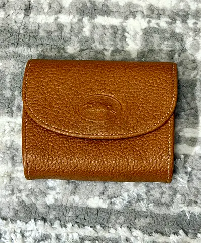Brown Leather Trifold Wallet - Compact Wallet