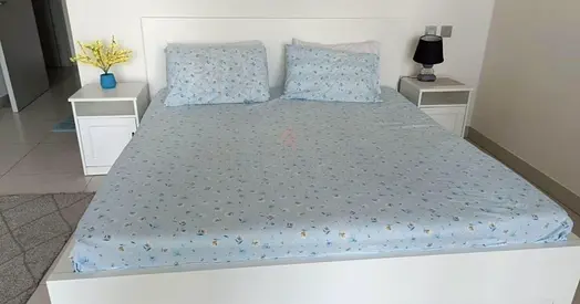 IKEA Malm Double size bed frame with mattress.