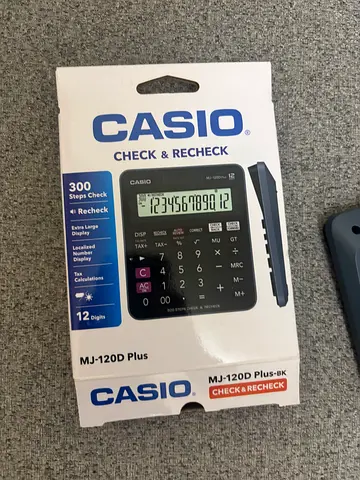 Casio MJ-120D Plus Check  Recheck Basic Calculator - New in Pack